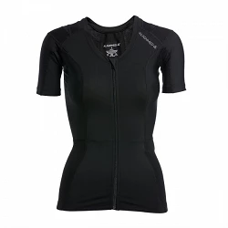 Camiseta postural Posture Shirt Core Zipper negro con cremallera mujer